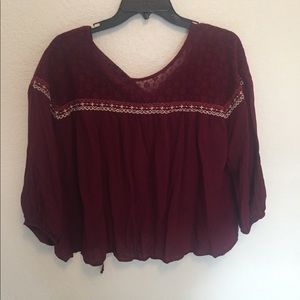 Red crop top
